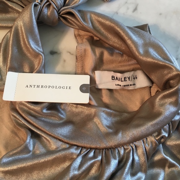 Anthro Bailey 44 Shimmer Mockneck A-line Dress - Picture 5 of 6